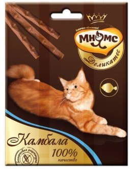 Мнямс Деликатес лакомые палочки 9 см для кошек с камбалой 3х4 г