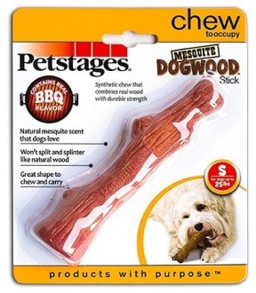 Petstages игрушка для собак Mesquite Dogwood с ароматом барбекю 16 см маленькая