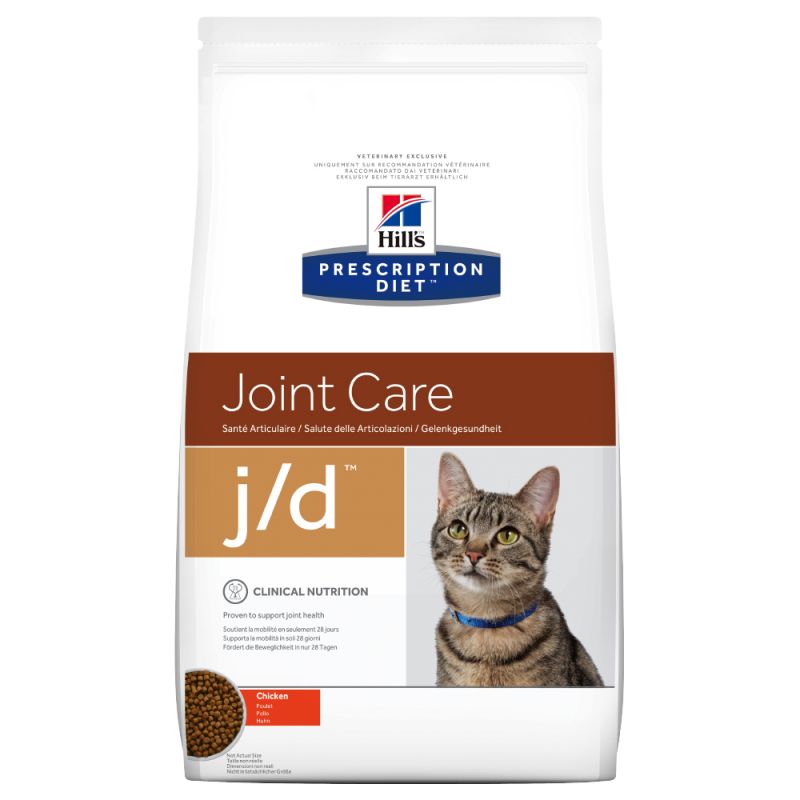 Корм Hill's Prescription Diet j/d Joint Care сухой диетический, для кошек для поддержания здоровья и подвижности суставов, с курицей