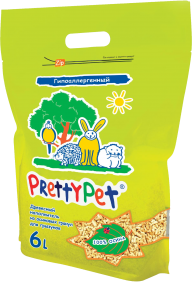 PrettyCat наполнитель для грызунов и птиц ОСИНОВЫЙ 6 л/2 кг
