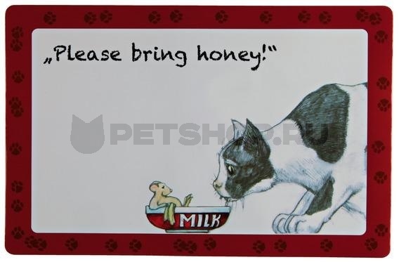 Коврик под миску "Milk & More", 44 ? 28 см, белый