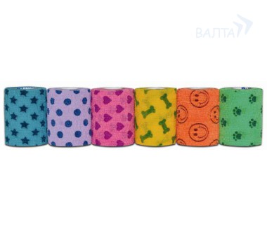 Andover PetFlex PF бандаж с латексом 10 см х 4,5 м цветные с рисунком