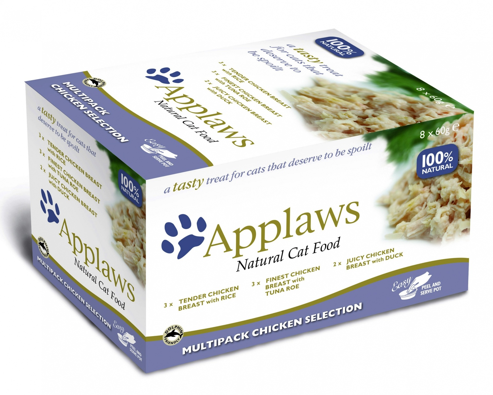 Applaws Набор для кошек "Куриное ассорти": 8 шт. x 60г