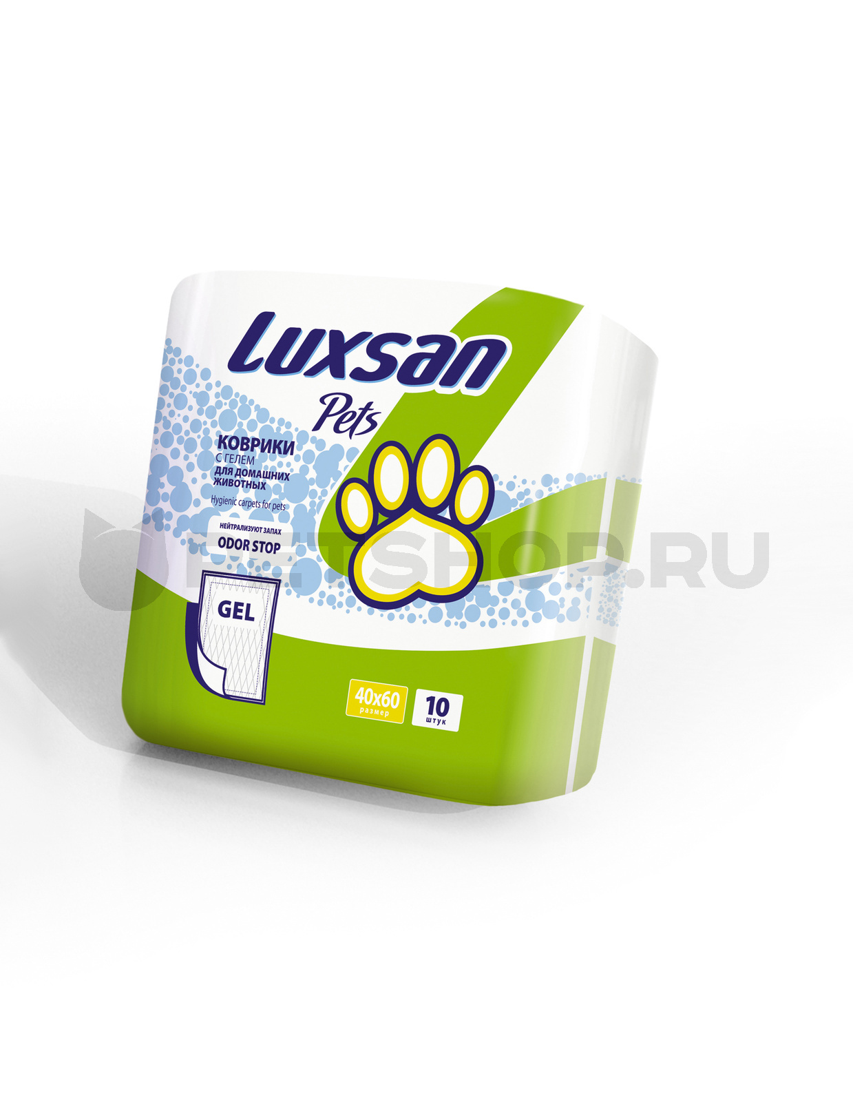Пеленки для животных 40x60 см, 10 шт. (гелевый абсорбент)