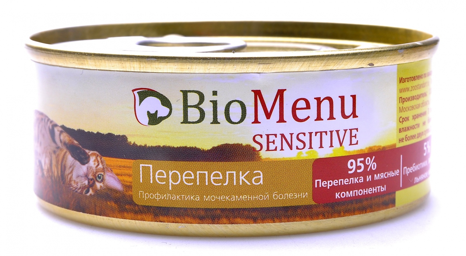 BioMenu Гипоаллергенный паштет для кошек с перепелкой