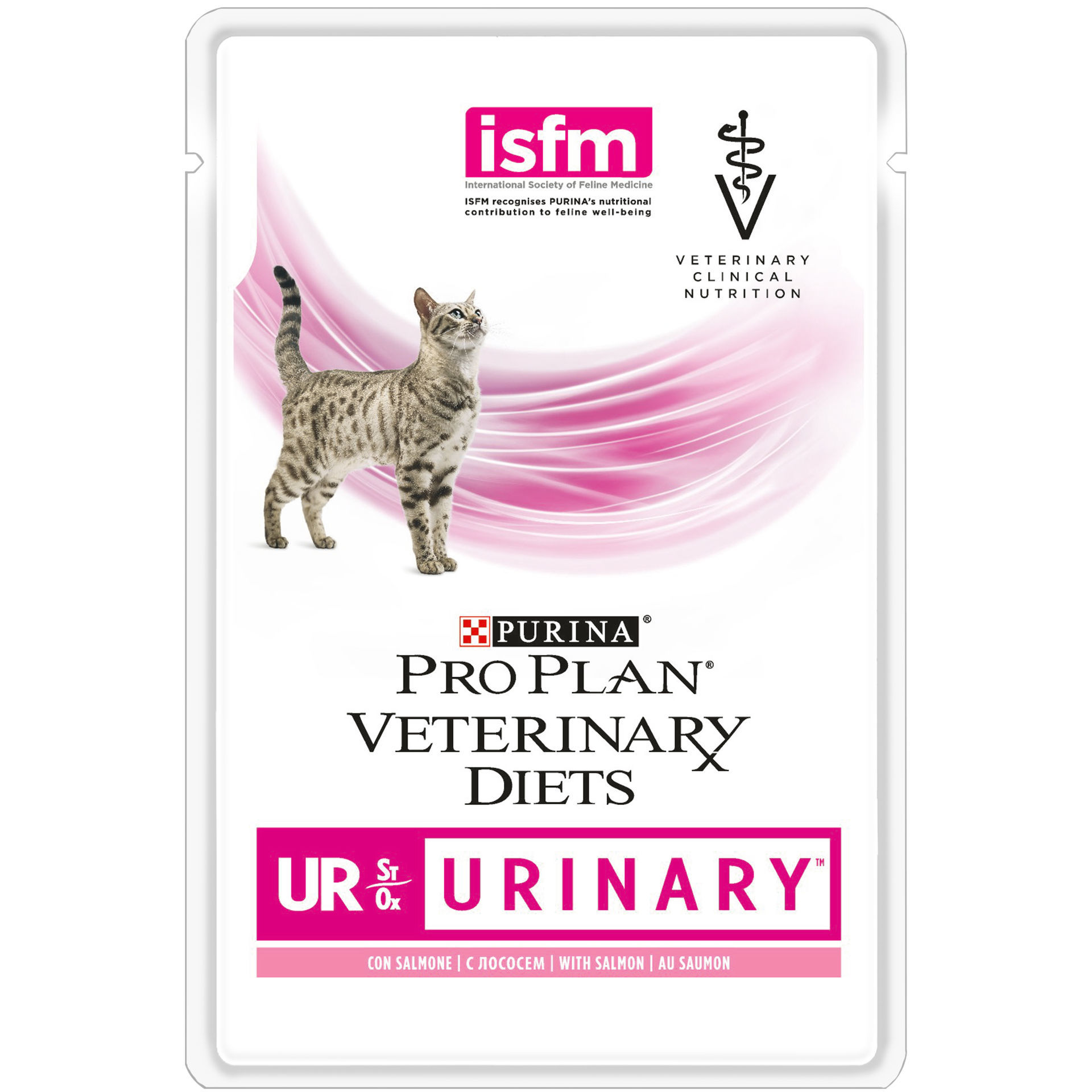 Purina UR кусочки в соусе для кошек при мочекаменной болезни с лососем