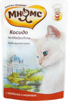 Мнямс паучи для кошек Косидо по-Мадридски (говядина с морковью) 85 г
