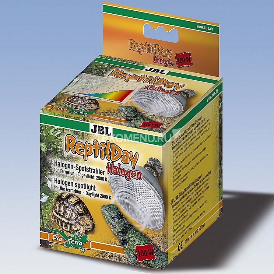JBL ReptilDay Halogen - Галогеновая лампа для террариума, 100 ватт