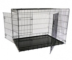 Клетка металлическая с 2 дверками 118x78x85 см, черная