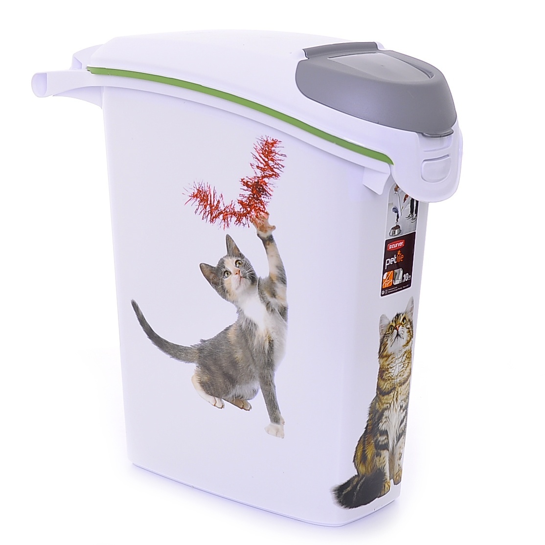 Контейнер для корма "Кошачьи цап-царапки" на 10кг/23л, 23 х 50 х 50 см