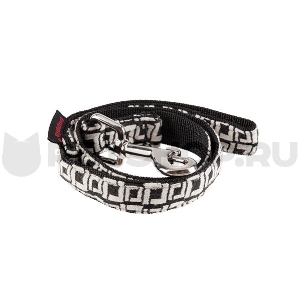 Поводок с геометрическим узором, черный