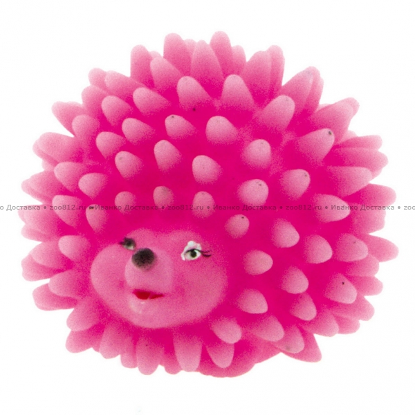 Dezzie Игрушка мяч из винила «Розовый ежик» для собак