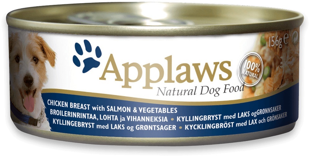 Applaws Консервы для собак с курицей, лососем и овощами 12х156гр