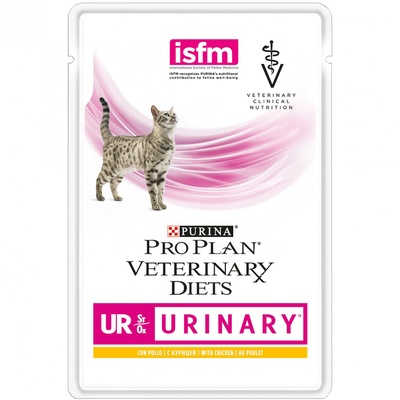 Purina UR кусочки в соусе для кошек при мочекаменной болезни с курицей