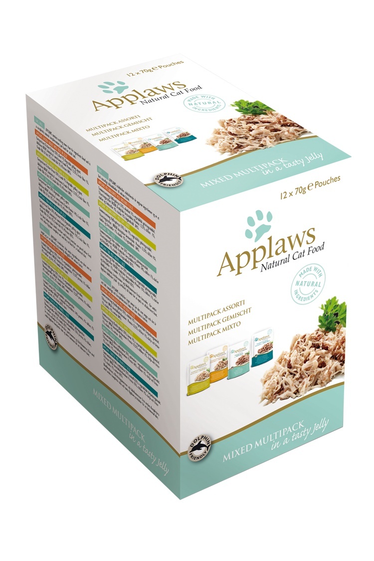Applaws Набор паучей "Радуга вкусов" для кошек: 12 шт. х 70 гр.