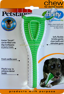 Petstages игрушка для собак Finity Dental Chew зубная щетка 15 см средняя