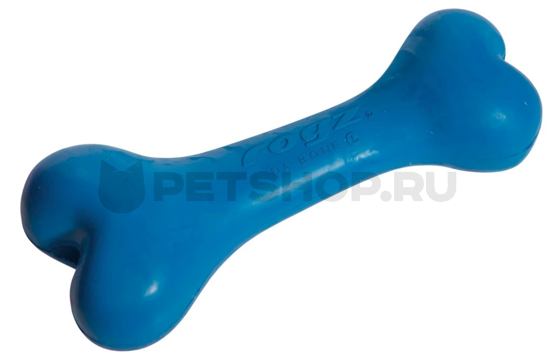 Игрушка для собак кость из литой резины, синяя