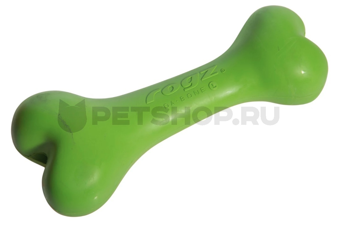 Игрушка для собак кость из литой резины, лайм