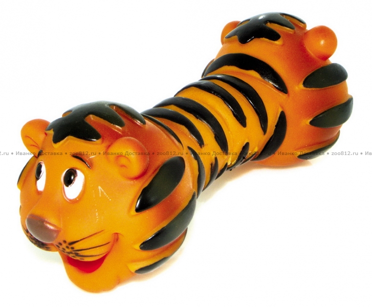 Dezzie Игрушка гантель из винила «Тигр» для собак