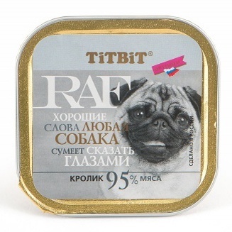 Паштет для собак RAF с кроликом