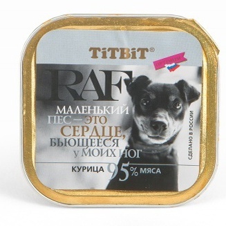 Паштет для собак RAF с курицей