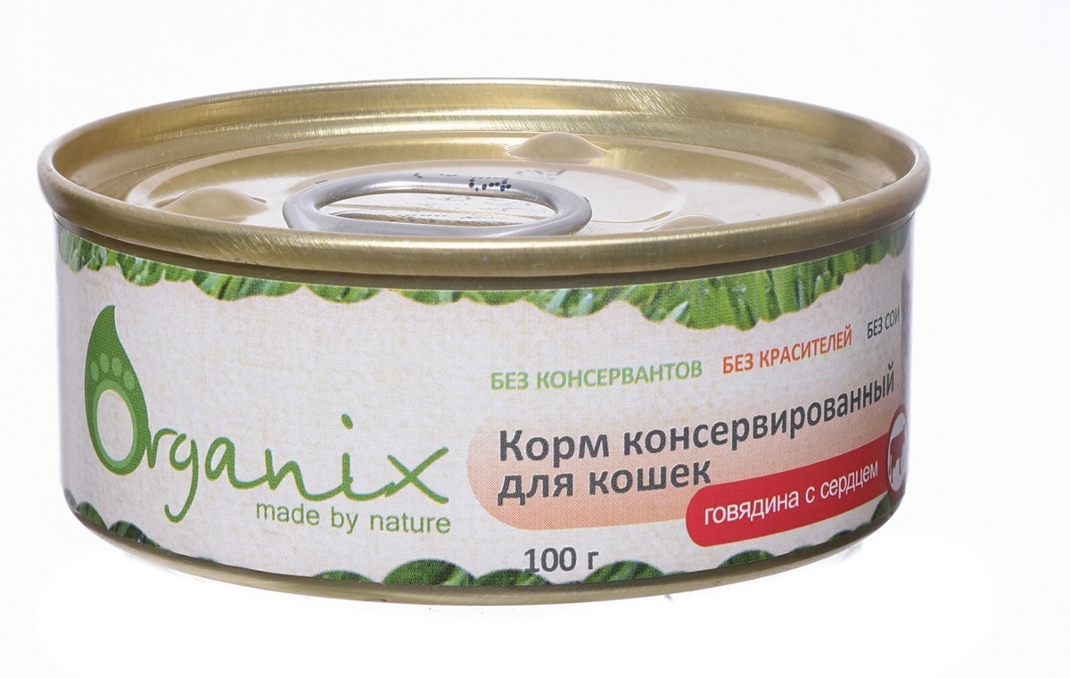 Консервы для кошек с говядиной и сердцем