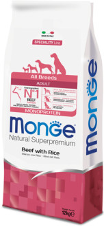 Monge Dog All Breeds Beef and Rice корм для собак всех пород говядина с рисом