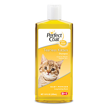 8 в 1  Perfect Coat шампунь для котят "без слез", с ароматом детской присыпки