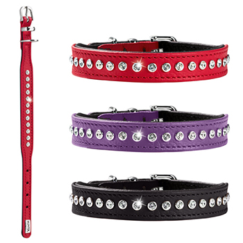 HUNTER Ошейник Cristal Line Petit 27 см кожа