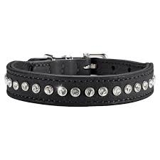 HUNTER Ошейник Cristal Line Petit 27 см кожа черный