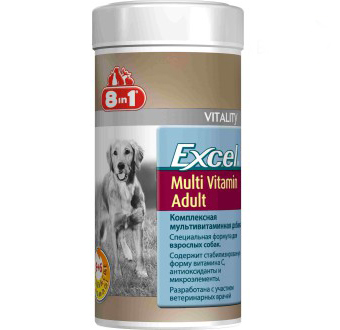8in1 Excel Multi Vitamin Adult для взрослых собак 70 таблеток