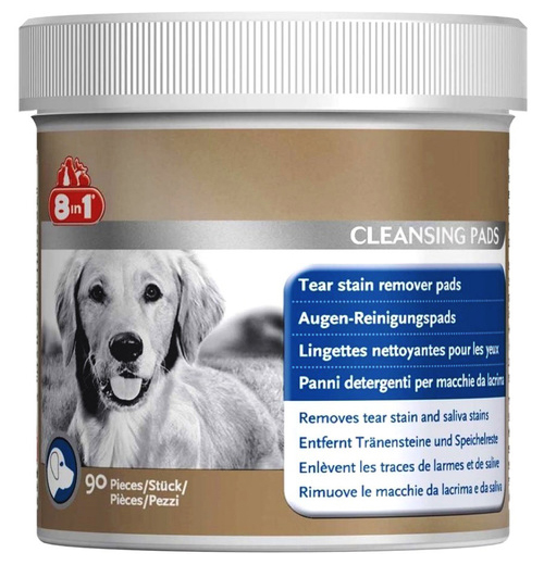 8in1 Tear Cleansing Pads Салфетки для чистки области вокруг глаз для собак и кошек 90 штук арт 105626