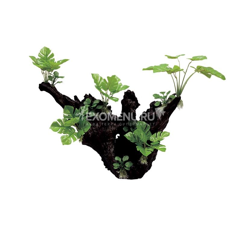ArtUniq Mangrove Driftwood With Philodendron XL - Декоративная композиция из пластика 