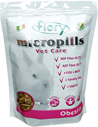 FIORY корм для карликовых кроликов Micropills Vet Care Obesity против ожирения 850 г