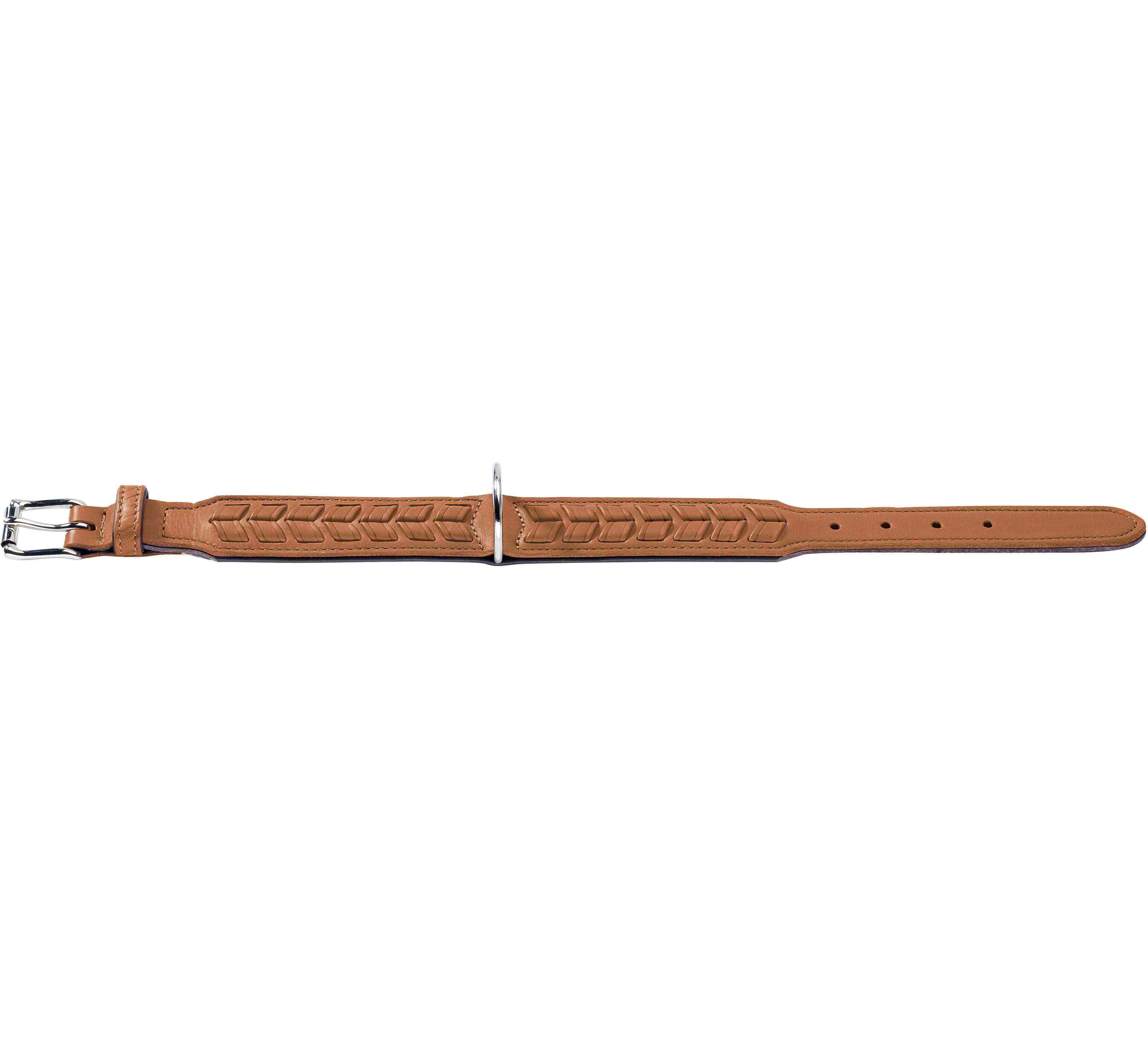 Hunter ошейник EI Paso 65 (51-58,5см) седельная кожа коричневый