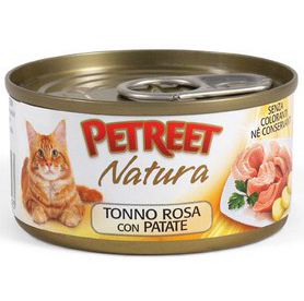 PETREET NATURA кусочки розового тунца с картофелем 70гр