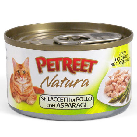 PETREET NATURA куриные грудки со спаржей 70гр