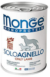 Monge Dog Monoproteico Solo консервы для собак паштет из ягненка 400г