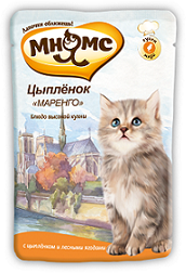 Мнямс паучи для котят Цыпленок "Маренго" 85 г