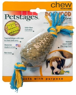 Petstages игрушка для собак Dogwood Шишка 14 см маленькая