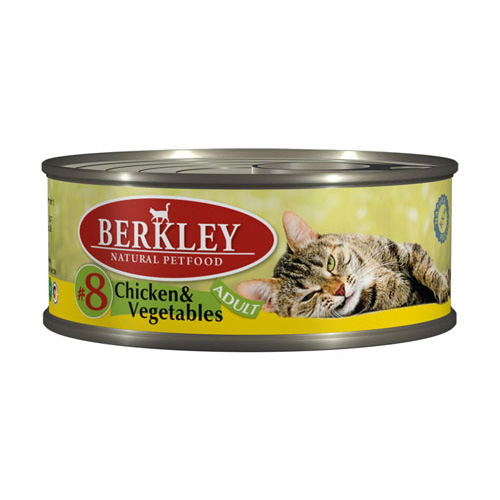 Berkley 8 для кошек с цыпленком и овощами