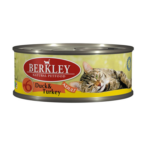 Berkley 6 для кошек с уткой и индейкой