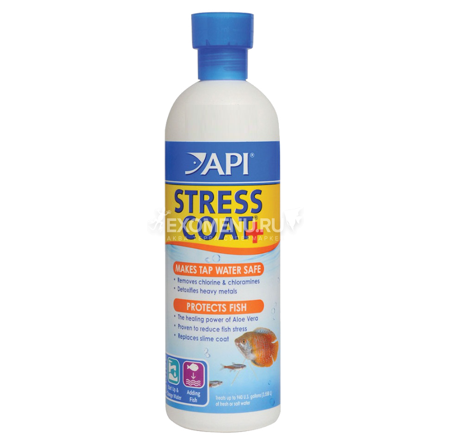 A85A Стресс Коат Кондиционер для декоративных рыб и воды Stress Coat, 237 ml