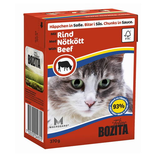 Bozita кусочки в соусе для кошек с говядиной