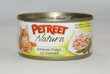 Petreet консервы для кошек куриная грудка со спаржей 70 г