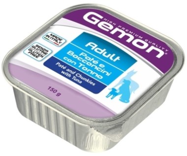 Gemon Dog консервы для собак паштет с кусочками тунца 150г