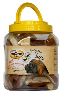Мнямс лакомство для собак кроличьи уши с куриным мясом 700 г