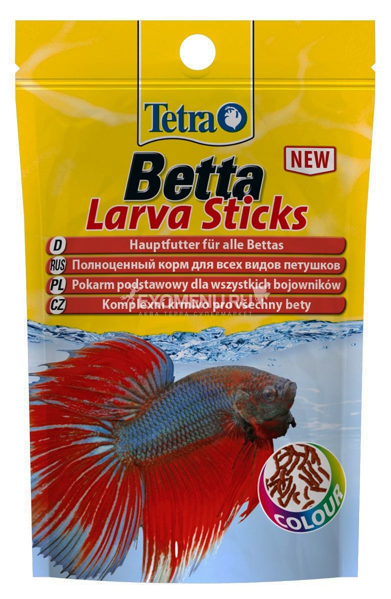 Корм для лабиринтовых Tetra Betta Larva Sticks 5г в форме мотыля