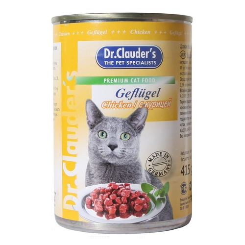 Dr. Clauder`s консервы для кошек с курицей