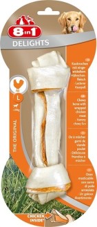 8in1 DELIGHTS L косточка с куриным мясом для крупных собак 21 см